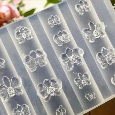 Cetakan Kuku Silikon 3D Desain - Orchid Phalaenopsis ulasan dan harga