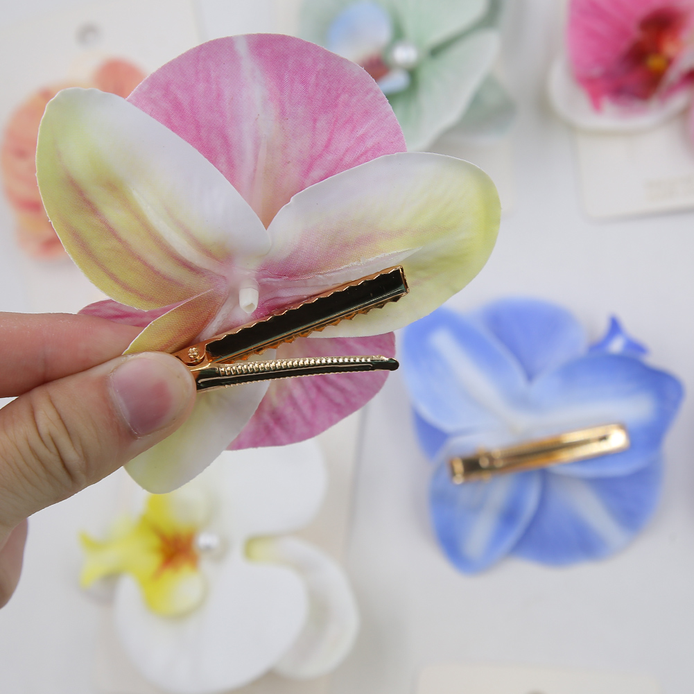 Klip rambut kupu-kupu bunga an - Orchid Phalaenopsis ulasan dan harga